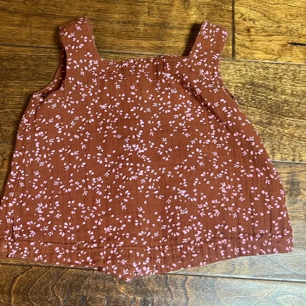 babyGap Crinkle Gauze Cargo Outfit Set, Smoked Paprika, size 18-24 months
